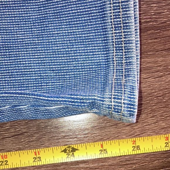 Vintage  Women Sag Harbor Sport 10 Petite Cropped Blue Jeans with White Stripes - Picture 10 of 13